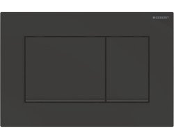 Geberit Bedieningspl. Sigma30, 2-Toets:mat Zwart, Easy-To-Clean, Zwart