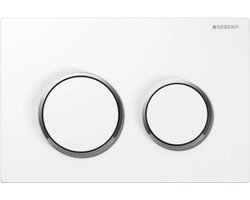 Geberit Bedieningsplaat Omega20 Gr/Kl Wit/Glchr/Wit