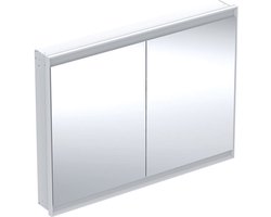 Geberit ONE - Spiegelkast met LED-verlichting, 120x90x15 cm, 2 deuren, inbouw, wit 505.805.00.2