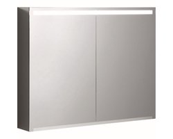 Geberit Option spiegelkast 2 dubbelzijdige spiegeldeuren met led verlichting 90x70x15cm