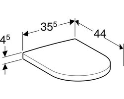 Geberit Renova Plan closetzitting afneembaar met softclose met bevestiging van boven wit