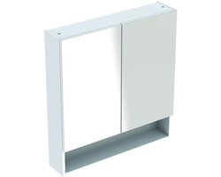 Geberit Selnova Square - Spiegelkast 85x59x18 cm, 2 deuren, glanzend wit 501.264.00.1