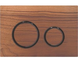 Geberit Sigma 21 bedieningspaneel amerikaans noten/zwart chroom voor Sigma reservoirs 8cm (UP720) en 12cm (UP320)