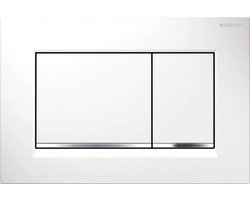 Geberit Sigma 30 bedieningspaneel - wit/glans chroom