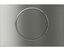 Geberit Sigma10 bedieningsplaat - 2-toets spoeling - ronde knop - geborsteld rvs