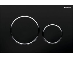 Geberit Sigma20 bedieningsplaat - zwart/chroom/zwart