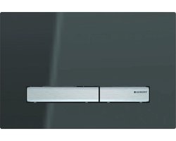 Geberit Sigma50 bedieningsplaat - 2-toets spoeling - vierkant - spiegelend. rookglas
