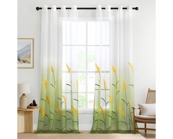 Geborduurde Gordijnen - 2 Stuks - 100% Polyester - 140x245 cm