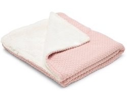 Gebreid wiegdeken - Fleece - Roze - Essentials
