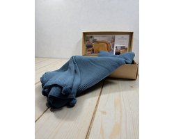 Gebreide Deken – Blauw – 200x220 cm – Zachte Knitted Fabric