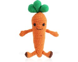 Gebreide Emotionele Wortel 26 cm voor Creatieve Bureaudecoratie - Grappig en Inspirerend - Vrouwen - Kerstcadeau