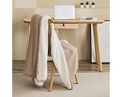 Gebreide Plaid - Woondeken Sofa - Gezelligheid Thuis - Zachte Touch - 130x160cm - Gedessineerd