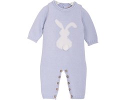 Gebreide Unisex Baby Romper met Konijnenpatroon - Warm & Zacht voor Pasgeborenen (0-12 maanden)