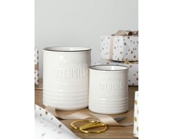 Gebruiksvoorwerphouder - Middelgrote keramische houder - Boerderij vintage krukken caddy - Keuken opslag bus 137 x 122 cm