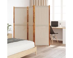 Gecheer Biombo Room Divider Room Divider Outdoor Room Divider Outdoor Patio Screen with 3 Panels Taupe 210 x 180 cm