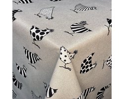 Gecoat tafelkleed/tafellinnen Rego/kip - Op koker geleverd (zonder vouwen) Afmeting: 240x140cm -Hoogwaardig kleed! A Kwaliteit +++