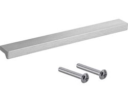 Gedotec Meubelgrepen van aluminium | 1 stuk deurgrepen voor kasten - roestvrijstalen look incl. bevestigingsmateriaal | ANGLE 0077 | LA: 640 mm | handgrepen voor keukenkasten kastgrepen grepen meubels