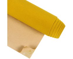 Geel behang, vilt, zelfklevend, fluwelen stof, meubelfolie, 30 x 200 cm, dikke gele folie voor meubels, sieradenkistje, kast, vintage, gevlokt behang, slaapkamer, decoratie, plakfolie