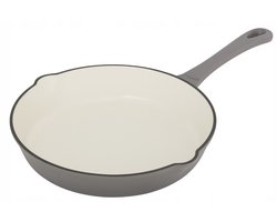 Geëmailleerde Gietijzeren Koekenpan – 20 cm – Grijs