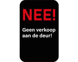 Geen deurverkoop sticker
