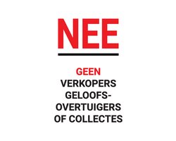 Geen deurverkoop sticker transparant - Geen verkopers aan de deur - Geen collectanten - Geen geloofsovertuigers - Deursticker Transparant - Geen colportage Transparant