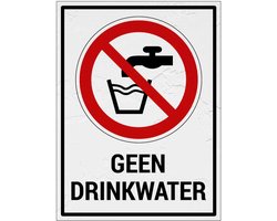 Geen drinkwater bord met tekst - Sign Again - 20 x 15 cm