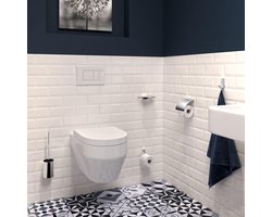 Geesa AIM Toiletrolhouder met klep - Chroom