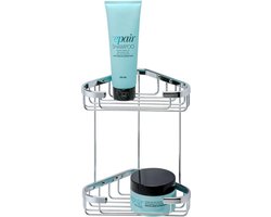 Geesa Basket Doucherek Hoek - Dubbel - 22 cm - Chroom