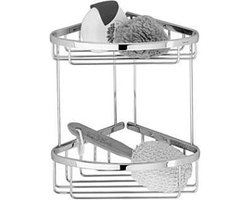 Geesa Basket Doucherek Hoek - Dubbel - 27,5 cm - Chroom