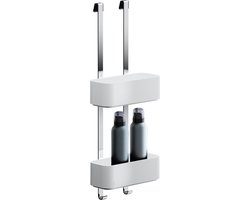 Geesa Frame Doucherek hangend dubbel 25 cm - Wit / Chroom