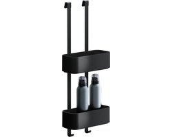 Geesa Frame Doucherek hangend dubbel 25 cm - Zwart