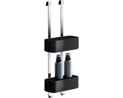 Geesa Frame Doucherek hangend dubbel 25 cm - Zwart / Chroom