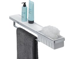 Geesa Frame Planchet met handdoekrek en douchemand - Wit / Chroom
