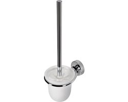 Geesa Luna Toiletborstel met houder - witte borstelkop - Chroom