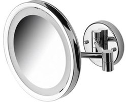Geesa Mirror Scheerspiegel - LED-verlichting - 2-armig - 3x vergrotend - ø 215 mm - Chroom