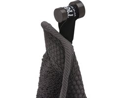 Geesa Nemox Handdoekhaak - Zwart metaal geborsteld