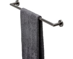 Geesa Nemox Handdoekrek 64.8cm Zwart metaal geborsteld