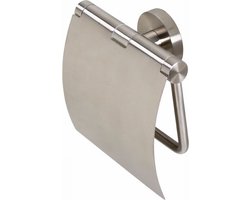 Geesa Nemox Toiletrolhouder met klep - RVS geborsteld