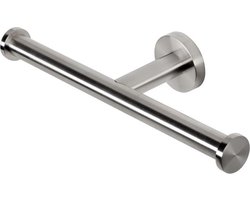 Geesa Nemox Toiletrolhouder zonder klep dubbel - RVS geborsteld