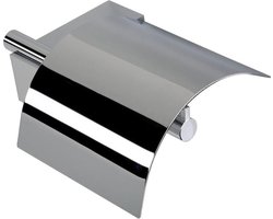 Geesa Nexx Toiletrolhouder met klep - Chroom