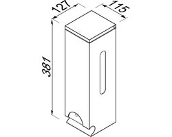 Geesa Public Area Toiletroldispenser - RVS geborsteld