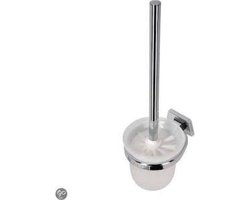 Geesa Standard Toiletborstel met houder - Chroom (witte borstelkop)