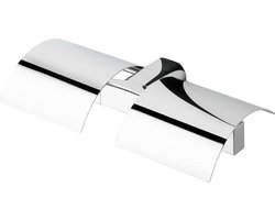 Geesa Wynk Toiletrolhouder met klep dubbel - Chroom