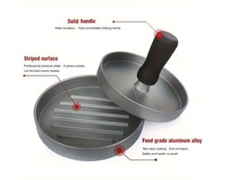 GEFU Hamburgerpers BBQ - aluminium - grijs
