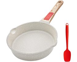 Gegoten Aluminium Braadpan 20 cm met Glazen Deksel en Afneembare Handgreep
