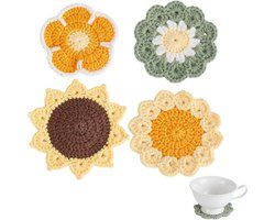 Gehaakte Onderzetters - Handgemaakt - Set van 4 - Katoen - 12,7 cm