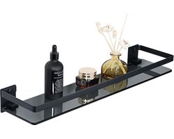 Gehard Glazen Wandplank voor de Badkamer 50 CM met Veiligheidsrail