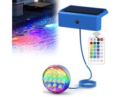 Geïntegreerde, onderdompelbare LED-lamp op zonne-energie, met RGB-afstandsbediening, Geschikt voor de decoratie van vijvers, vazen en zwembaden.