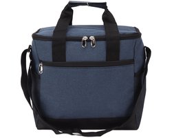 Geïsoleerde koeltas - Geïsoleerde lunchtas - Opvouwbare koeltas - 15L - Grote inhoud - Geïsoleerd en lekvrij - Voedselbewaartas - Perfect voor strandpicknicks, kamperen en barbecues - Blauw
