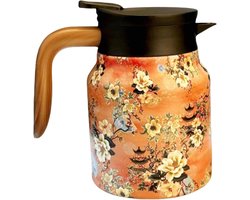 Geïsoleerde Koffiekan - Thermoskan Warme Dranken - Drinken Warm Houden - Lekvrij Ontwerp - 15B centimeter - Oranje